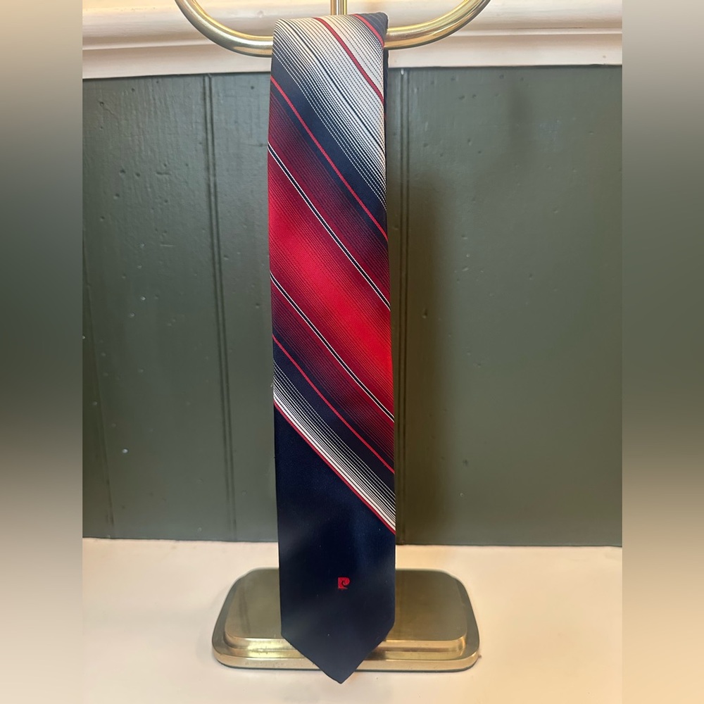 Pierre Cardin Red and Blue Striped Tie